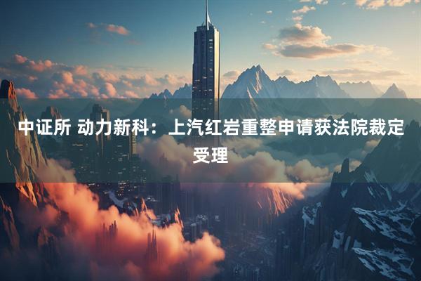 中证所 动力新科：上汽红岩重整申请获法院裁定受理
