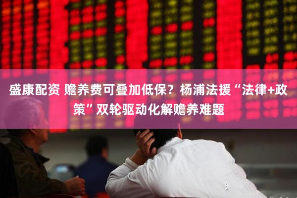 盛康配资 赡养费可叠加低保？杨浦法援“法律+政策”双轮驱动化解赡养难题